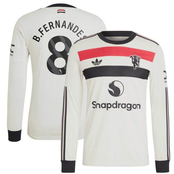 Manchester United EPL Third Authentic Shirt 2024-25 - Long sleeve with B.Fernandes 8 printing