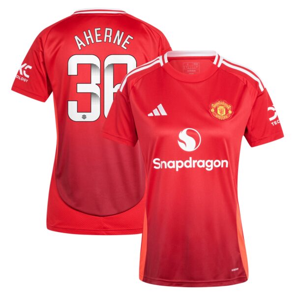 Manchester United Home Shirt 2024-25 - Womens with Aherne 36 printing