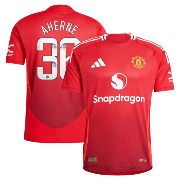 Manchester United WSL Home Authentic Shirt 2024-25 with Aherne 36 printing