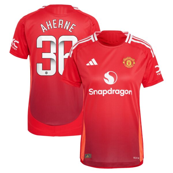 Manchester United WSL Home Authentic Shirt 2024-25 - Womens with Aherne 36 printing